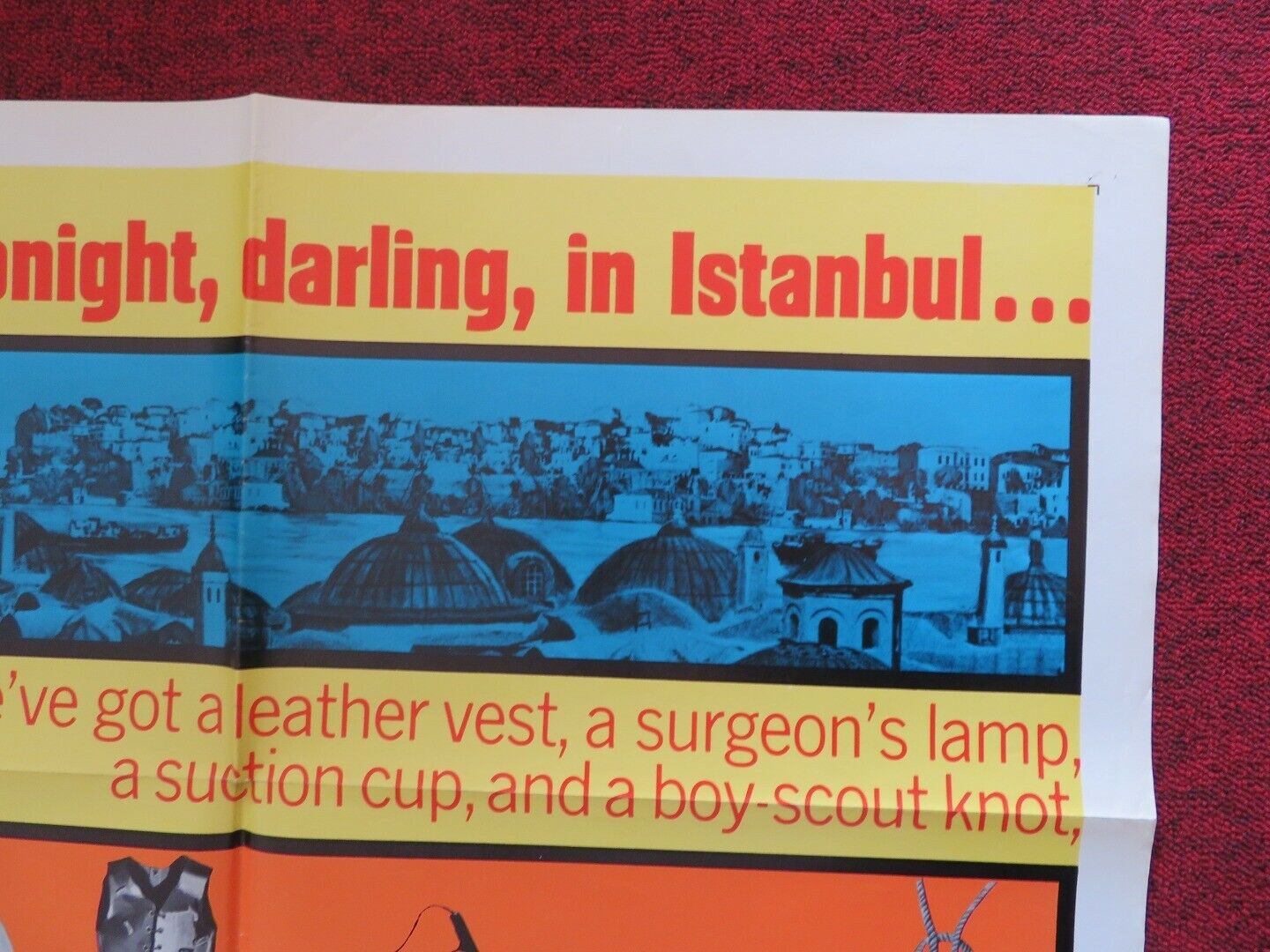 TOPKAPI FOLDED US ONE SHEET POSTER MELINA MERCOURI PETER USTINOV 1964 Movie posters