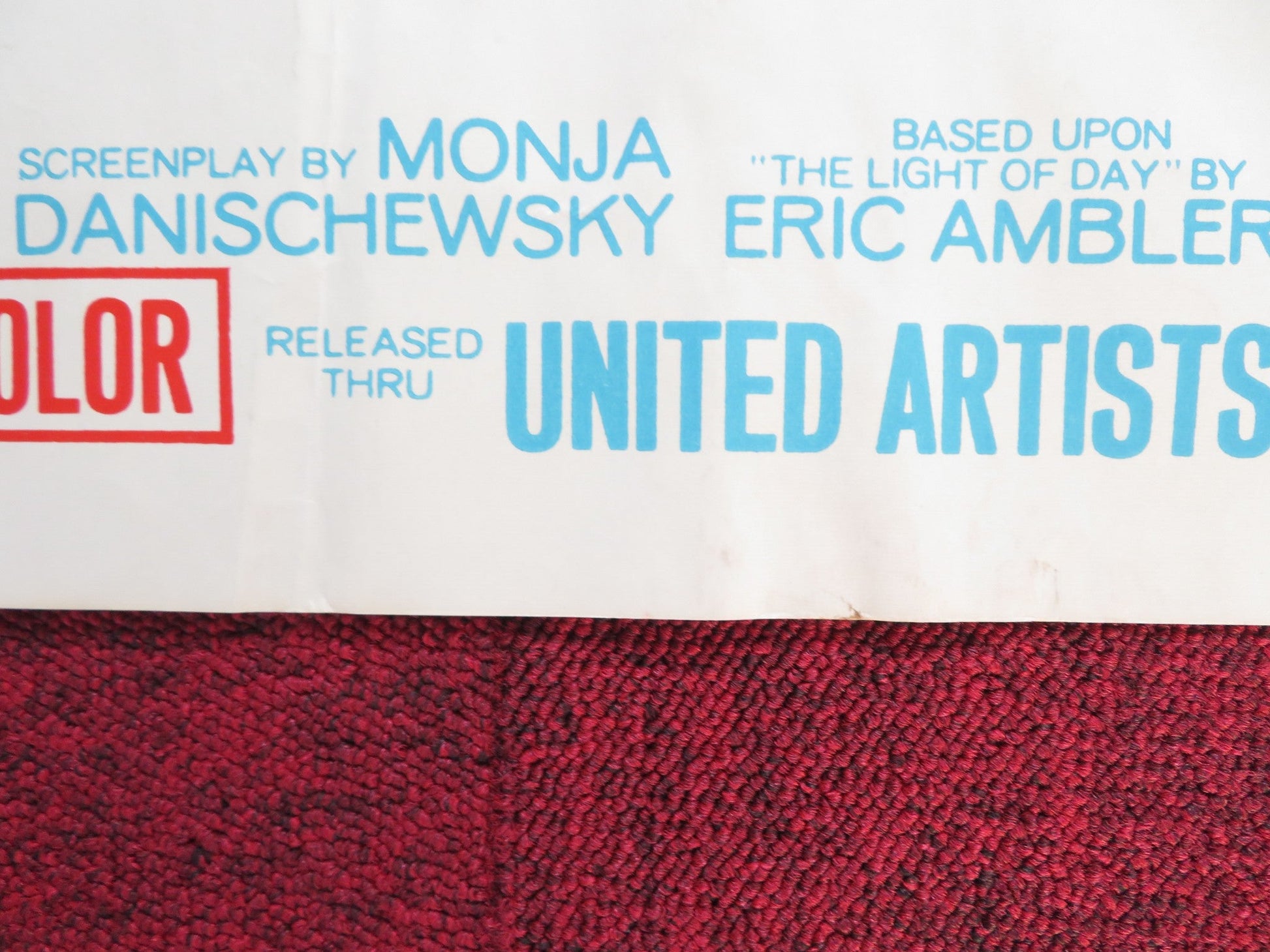 TOPKAPI US HALF SHEET (22"x 28") POSTER MELINA MERCOURI PETER USTINOV 1964 Rendezvous Cinema Movie posters