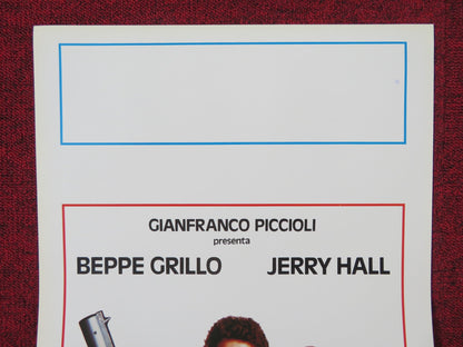 TOPO GALILEO ITALIAN LOCANDINA POSTER BEPPE GRILLO JERRY HALL 1988 Rendezvous Cinema Movie posters