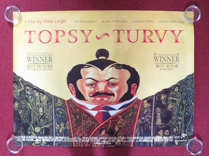 TOPSY TURVEY UK QUAD ROLLED POSTER TIMOTHY SPALL JIM BROADBENT 1999 Rendezvous Cinema Movie posters