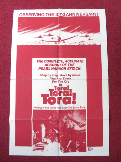 TORA! TORA! TORA! 32ND ANNIVERSARY FOLDED US ONE SHEET POSTER R1970 Rendezvous Cinema Movie posters