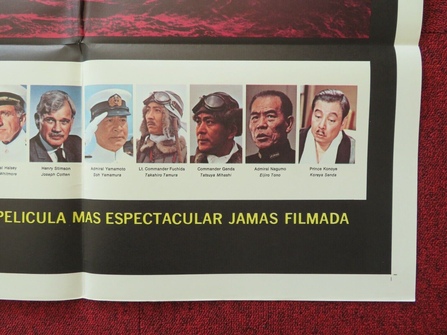 TORA ! TORA ! TORA ! SPANISH ONE SHEET FOLDED POSTER MARTIN BALSAM SO YAMAMURA Rendezvous Cinema Movie posters