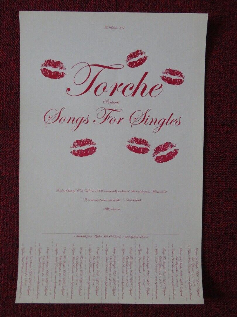 TORCHE: SONGS FOR SINGLES EP HYDRA HEAD RECORDS (11"x 17") 2010 Movie posters
