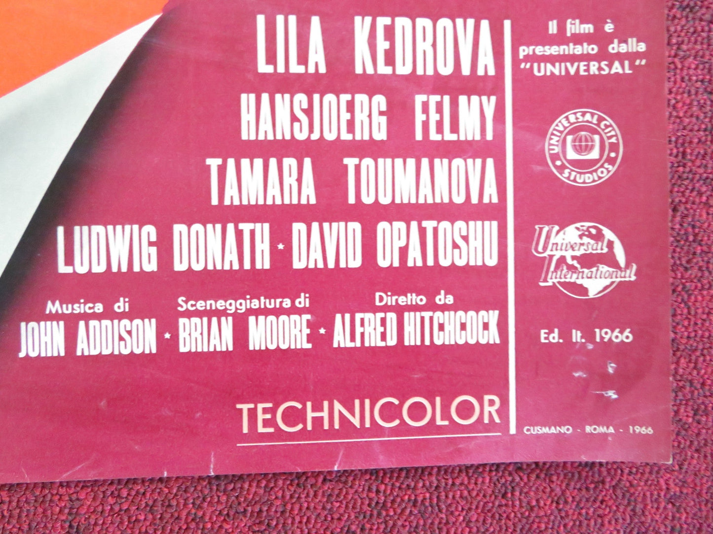 TORN CURTAIN - B ITALIAN FOTOBUSTA POSTER HITCHCOCK PAUL NEWMAN J. ANDREWS 1966 Rendezvous Cinema Movie posters