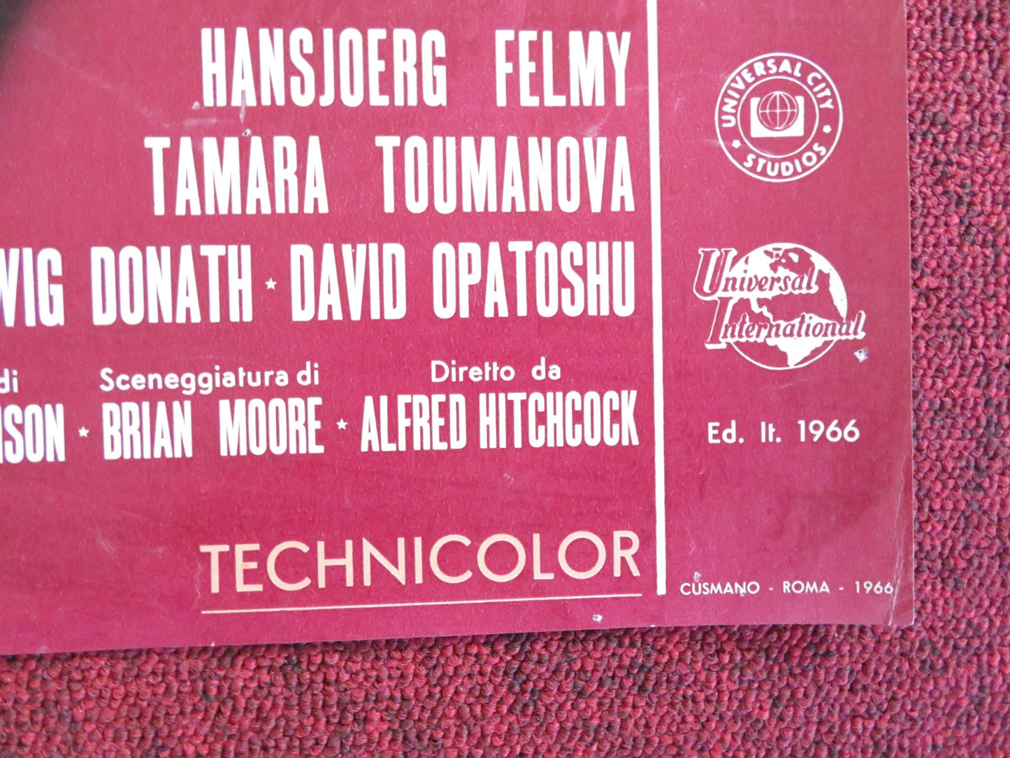 TORN CURTAIN - C ITALIAN FOTOBUSTA POSTER HITCHCOCK PAUL NEWMAN J. ANDREWS 1966 Rendezvous Cinema Movie posters