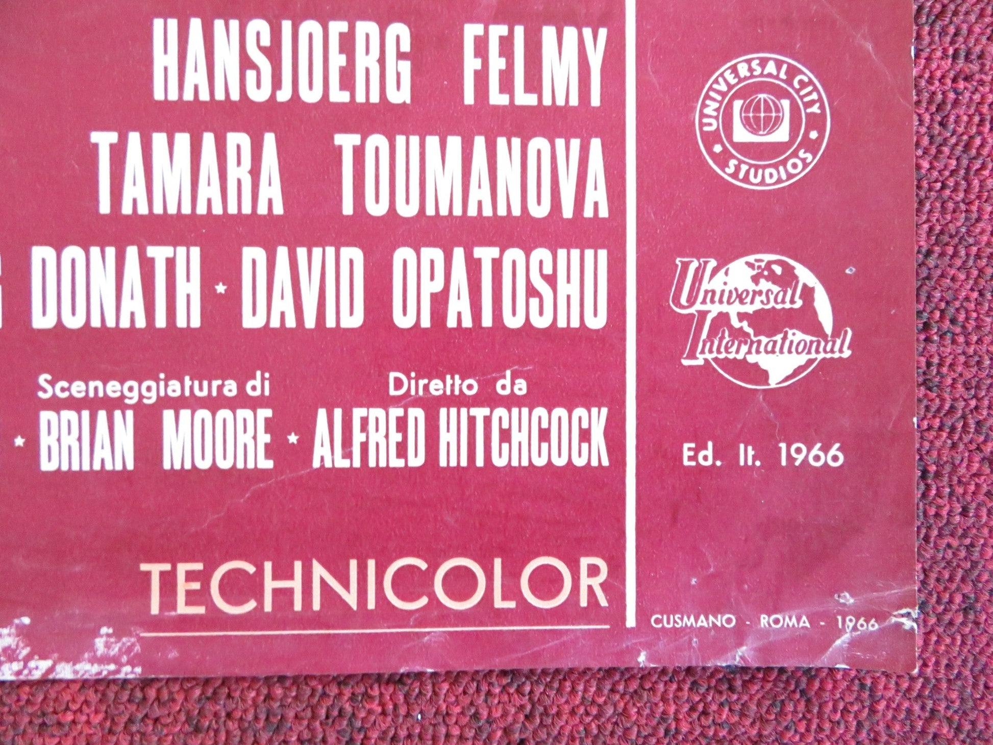 TORN CURTAIN - D ITALIAN FOTOBUSTA POSTER HITCHCOCK PAUL NEWMAN J. ANDREWS 1966 Rendezvous Cinema Movie posters