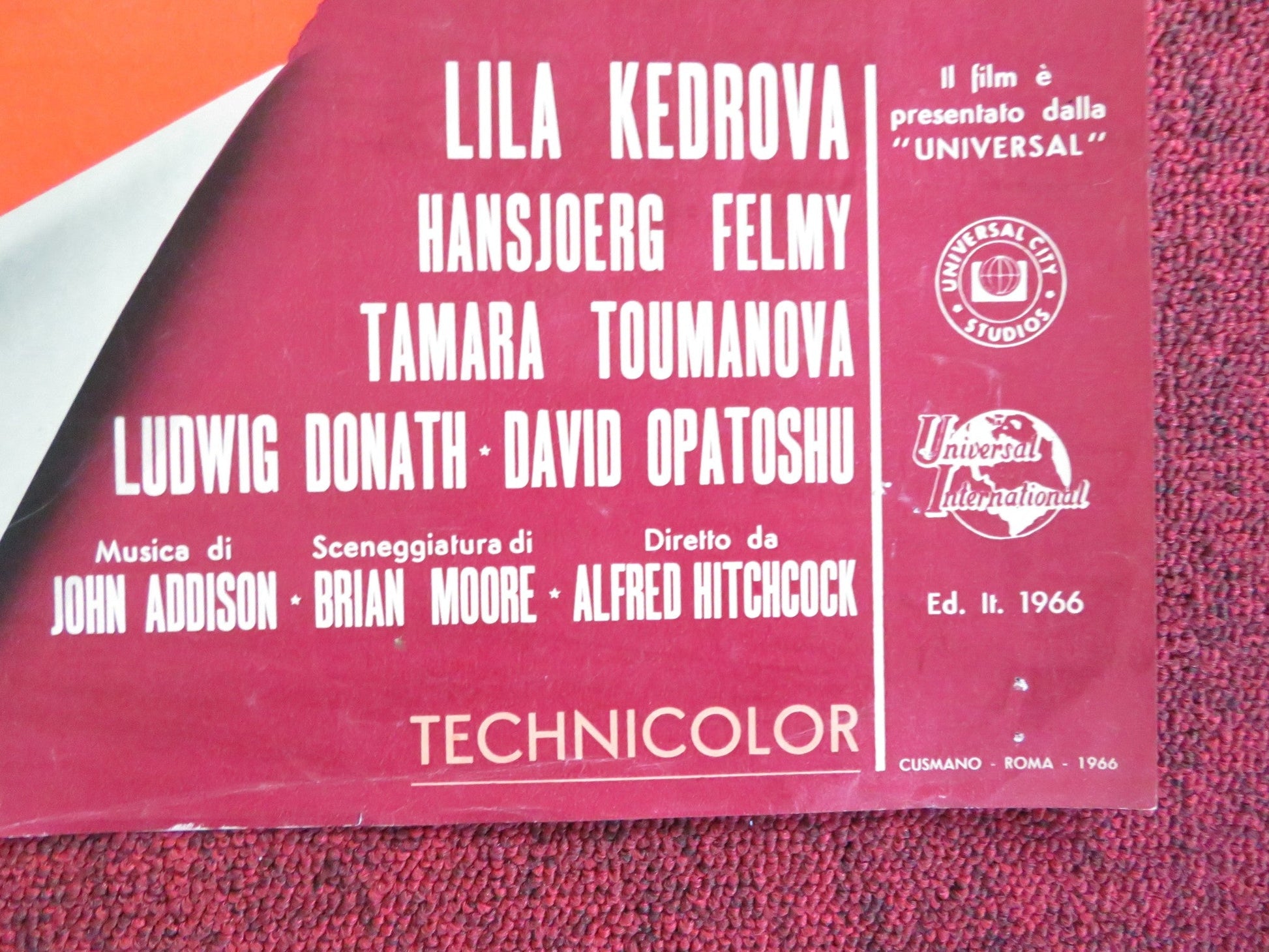 TORN CURTAIN - E ITALIAN FOTOBUSTA POSTER HITCHCOCK PAUL NEWMAN J. ANDREWS 1966 Rendezvous Cinema Movie posters