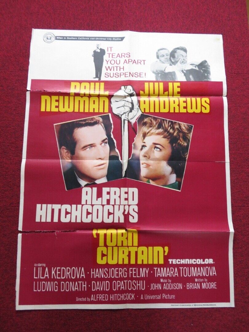 TORN CURTAIN FOLDED TURKISH ONE SHEET POSTER HITCHCOCK PAUL NEWMAN 1970 Movie posters