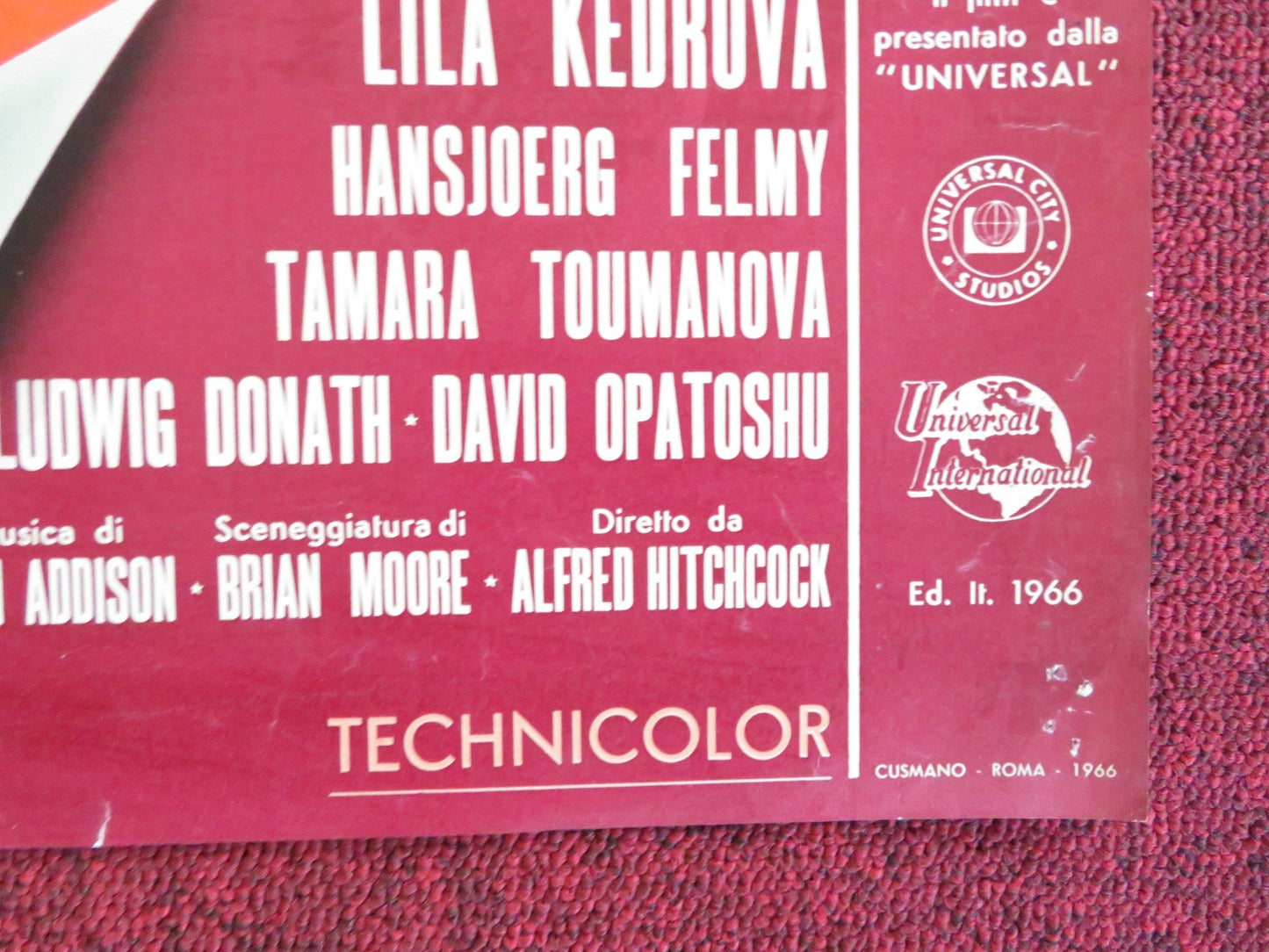 TORN CURTAIN - G ITALIAN FOTOBUSTA POSTER HITCHCOCK PAUL NEWMAN J. ANDREWS 1966 Rendezvous Cinema Movie posters