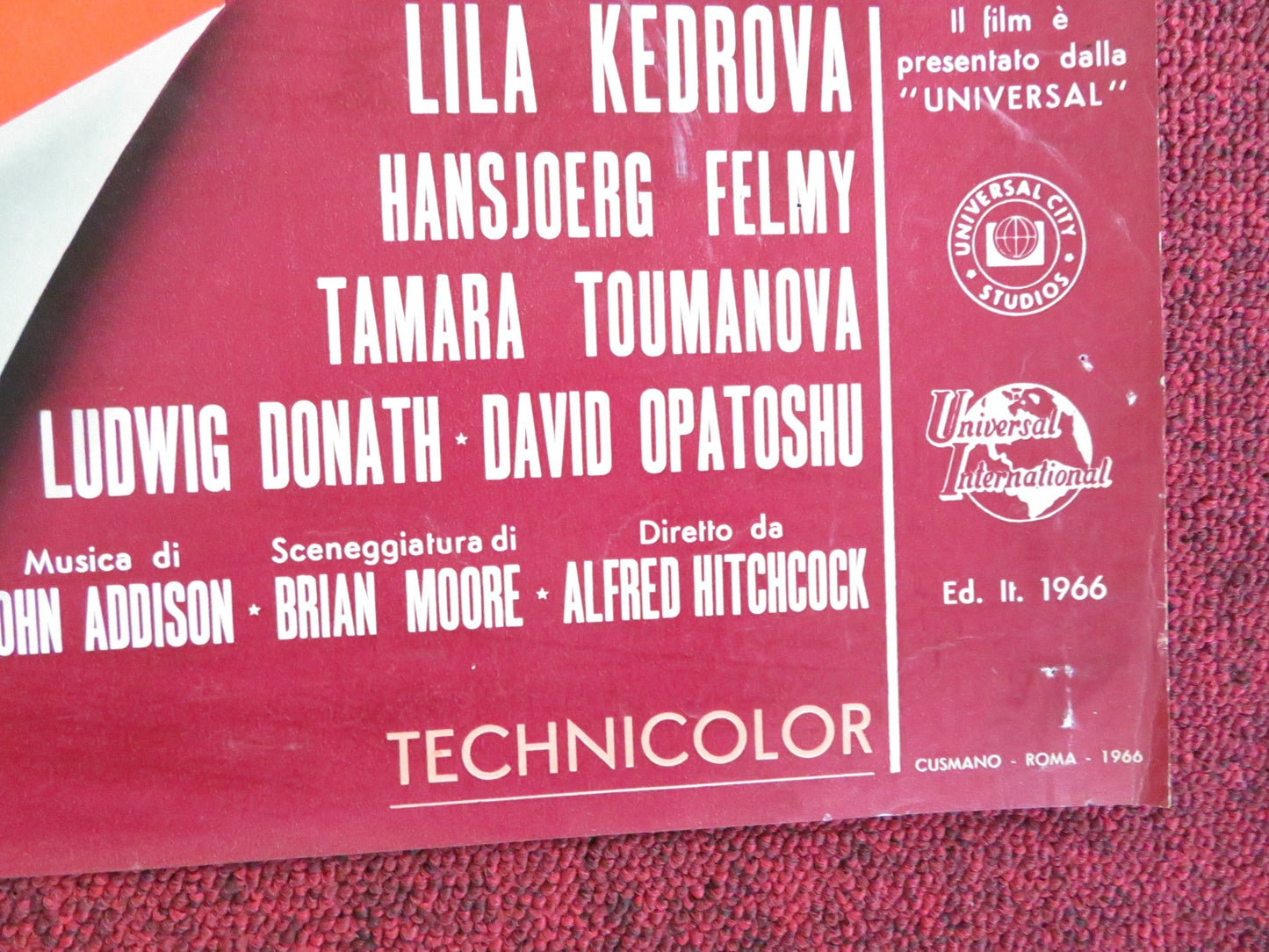 TORN CURTAIN - I ITALIAN FOTOBUSTA POSTER HITCHCOCK PAUL NEWMAN J. ANDREWS 1966 Rendezvous Cinema Movie posters