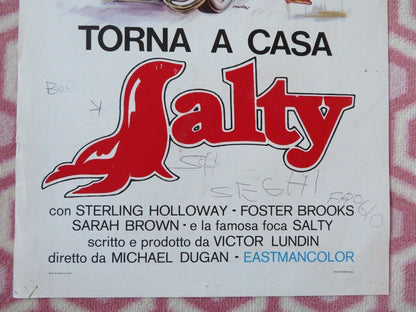 TORNA A CASA SALTY / Super Seal ITALIAN LOCANDINA (27.5"x13") POSTER 1977 Movie posters