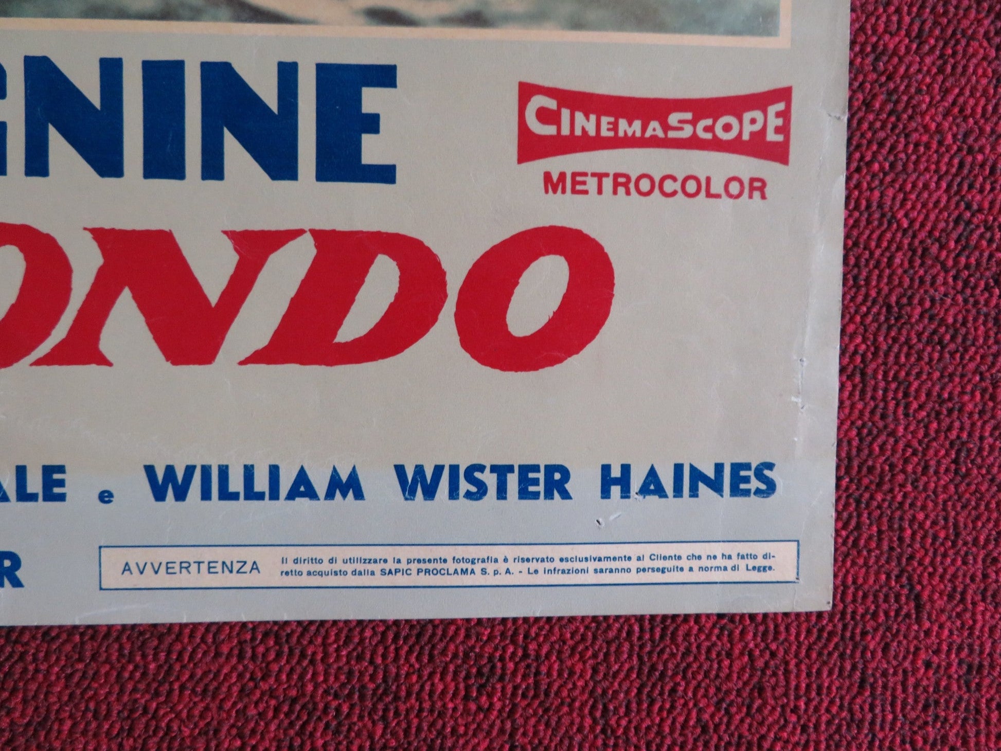 TORPEDO RUN ITALIAN FOTOBUSTA POSTER GLENN FORD ERNEST BORGNINE 1958 Rendezvous Cinema Movie posters