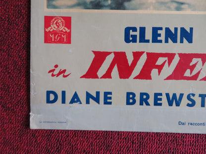 TORPEDO RUN ITALIAN FOTOBUSTA POSTER GLENN FORD ERNEST BORGNINE 1958 Rendezvous Cinema Movie posters