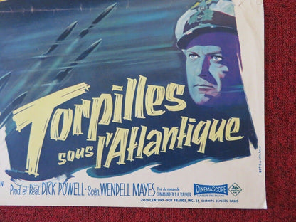 TORPILLES SOUS L'ATLANTIQUE / THE ENEMY BELOW FRENCH ROLLED (22"x18") POSTER Movie posters