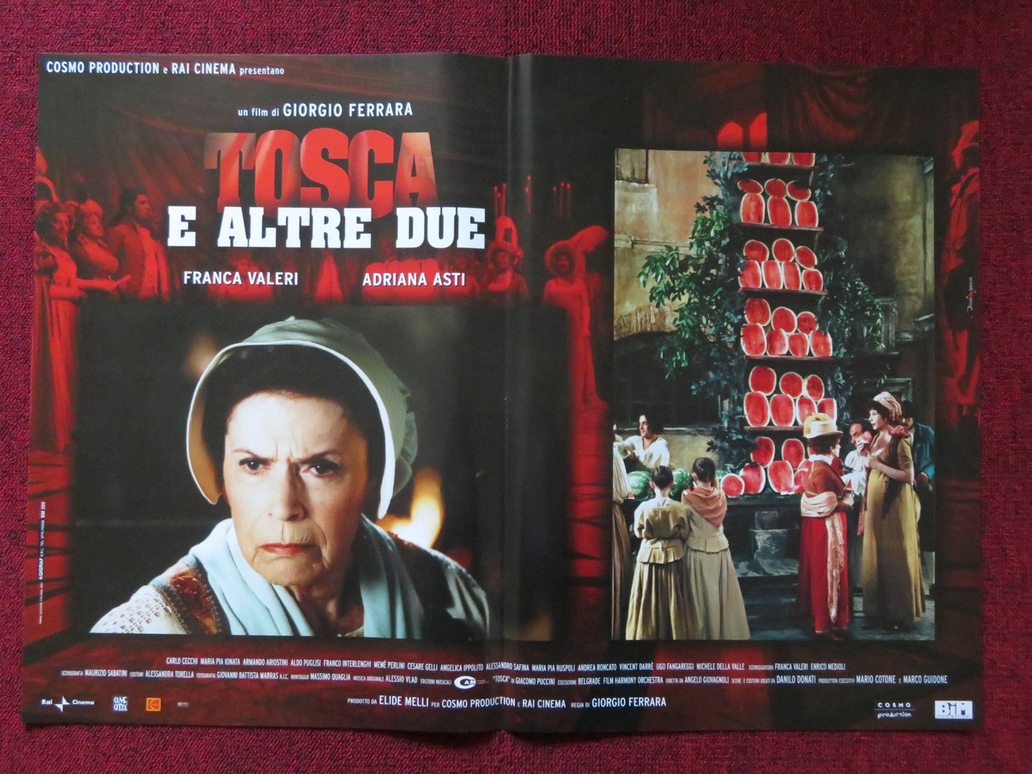 TOSCA E ALTRE DUE - A ITALIAN FOTOBUSTA POSTER FRANCA VALERI ADRIANA ASTI 2003 Rendezvous Cinema Movie posters