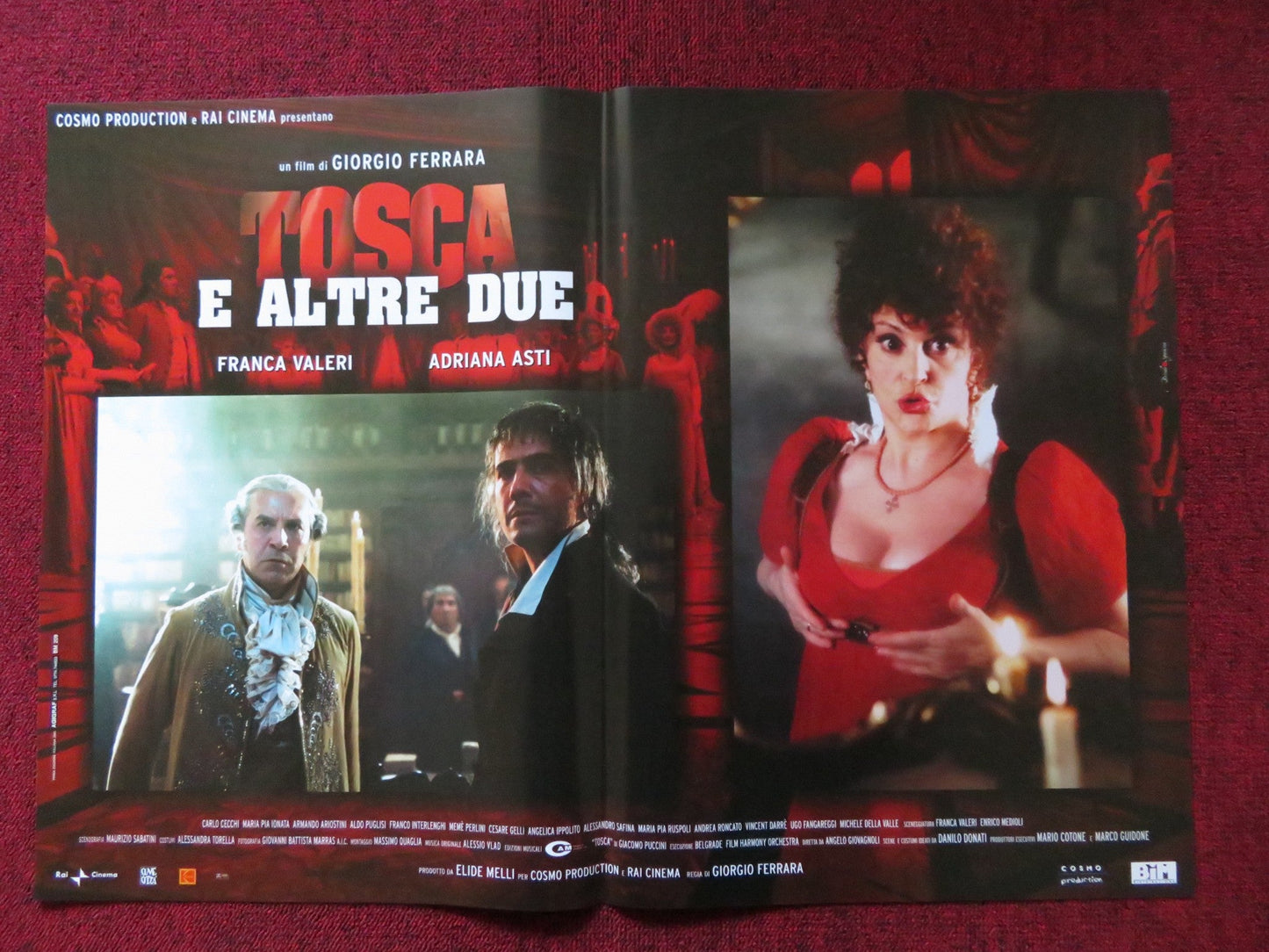 TOSCA E ALTRE DUE - C ITALIAN FOTOBUSTA POSTER FRANCA VALERI ADRIANA ASTI 2003 Rendezvous Cinema Movie posters