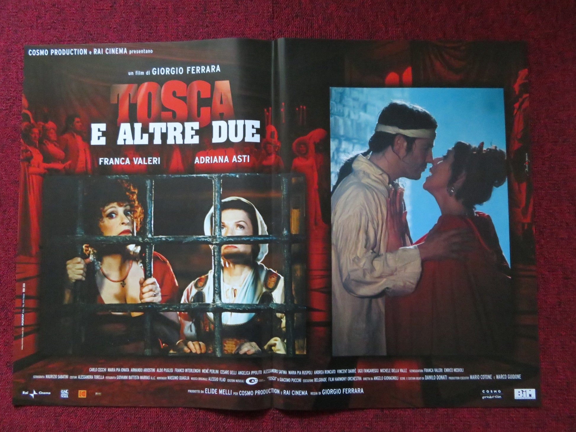 TOSCA E ALTRE DUE - D ITALIAN FOTOBUSTA POSTER FRANCA VALERI ADRIANA ASTI 2003 Rendezvous Cinema Movie posters