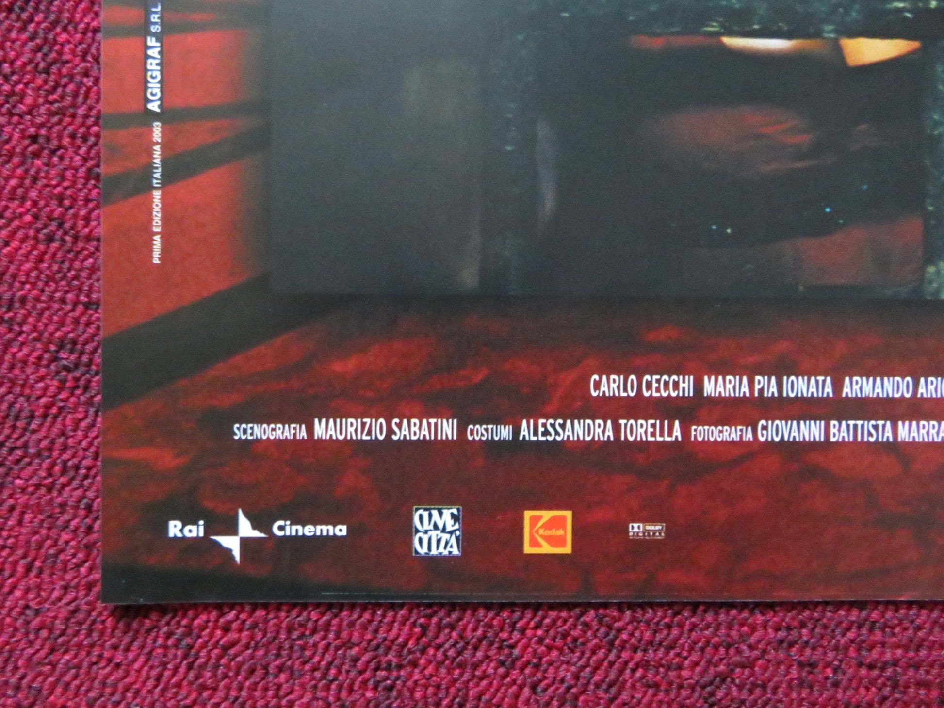 TOSCA E ALTRE DUE - D ITALIAN FOTOBUSTA POSTER FRANCA VALERI ADRIANA ASTI 2003 Rendezvous Cinema Movie posters