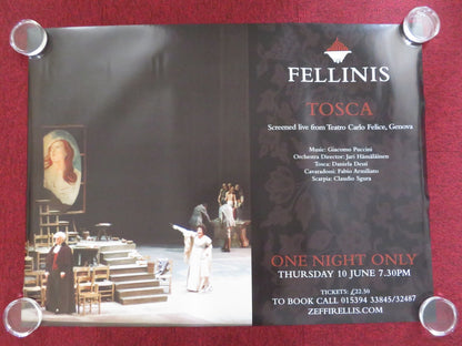 TOSCA UK QUAD ROLLED POSTER DANIELA DESSI 2010 Rendezvous Cinema Movie posters