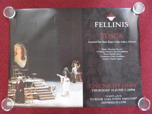 TOSCA UK QUAD ROLLED POSTER DANIELA DESSI 2010 Rendezvous Cinema Movie posters