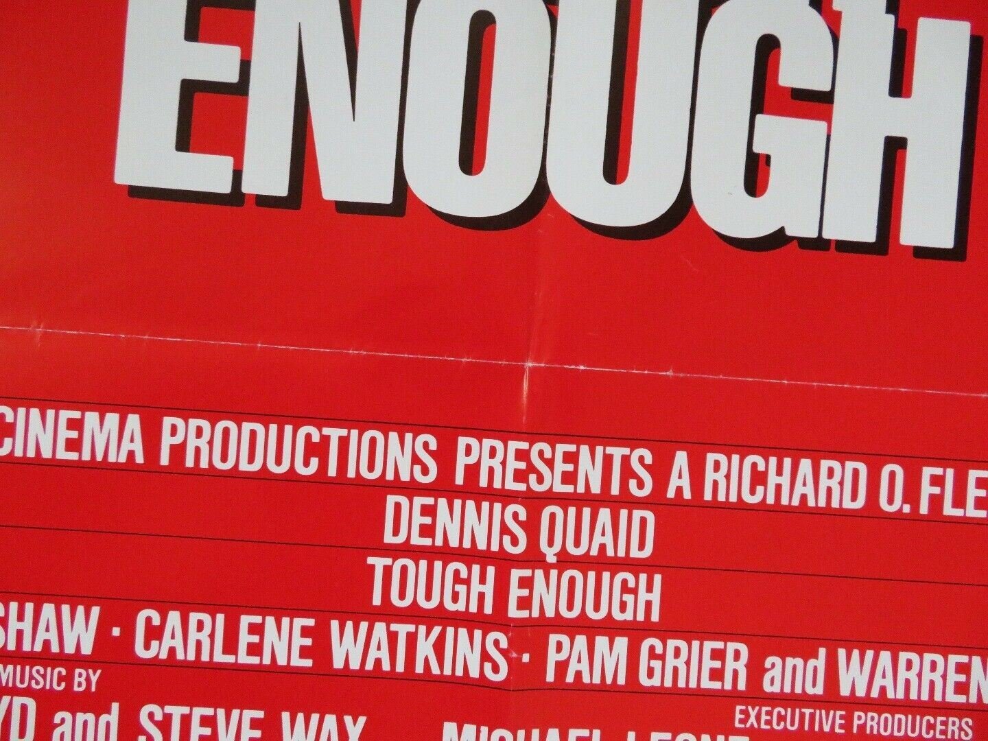 TOUGH ENOUGH STYLE B US ONE SHEET POSTER DENNIS QUAID STAN SHAW 1983 Movie posters