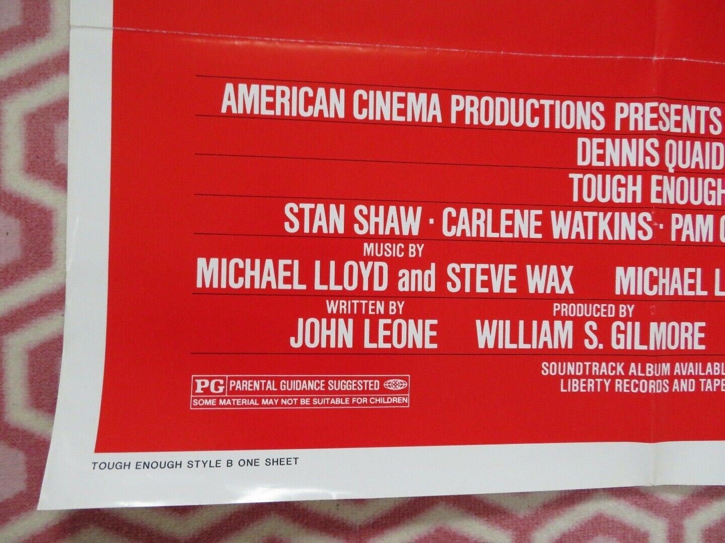 TOUGH ENOUGH STYLE B US ONE SHEET POSTER DENNIS QUAID STAN SHAW 1983 Movie posters