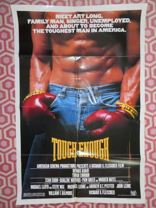 TOUGH ENOUGH US ONE SHEET POSTER DENNIS QUAID CARLENE WATKINS 1983 Movie posters