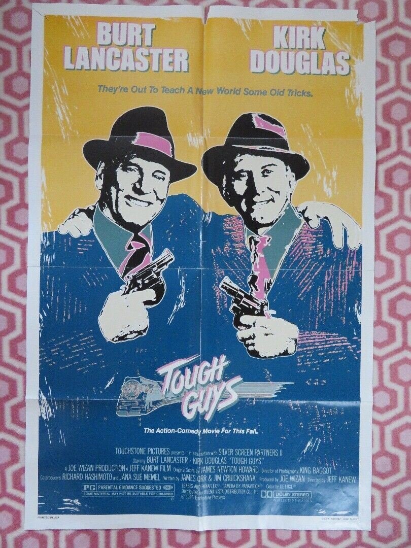 TOUGH GUYS FOLDED US ONE SHEET POSTER BURT LANCASTER KIRK DOUGLAS 1986 Movie posters