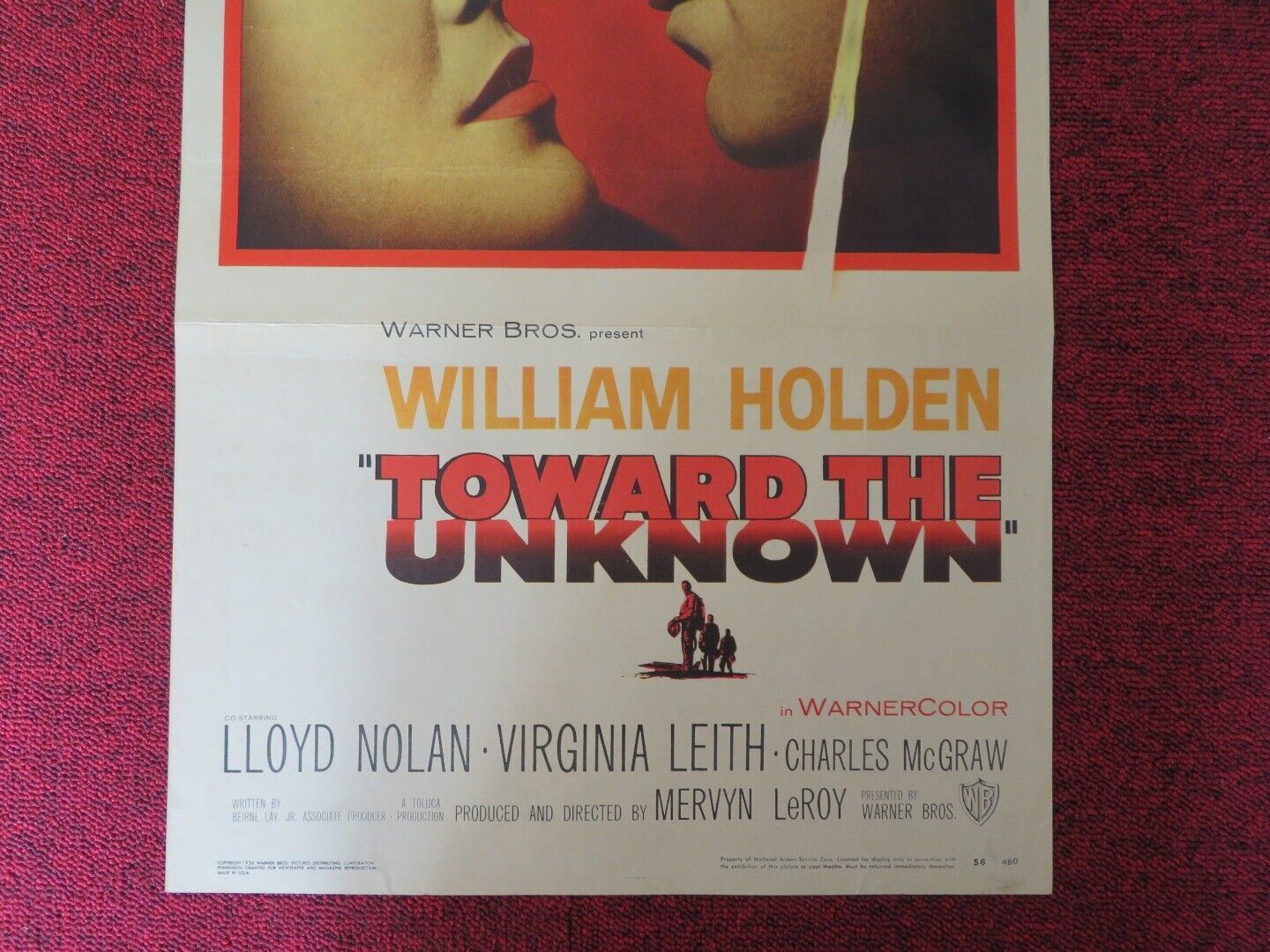 TOWARD THE UNKNOWN US INSERT (14"x 36") POSTER WILLIAM HOLDEN LLODY NOLAND 1956 - Rendezvous Cinema