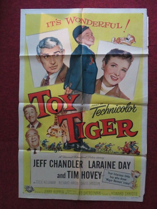 TOY TIGER FOLDED US ONE SHEET POSTER JEFF CHANDLER LARAINE DAY 1956 Movie posters