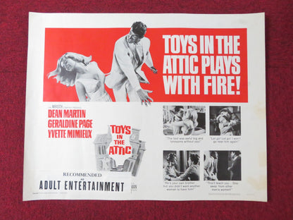 TOYS IN THE ATTIC HALF SHEET (22"x 28") POSTER DEAN MARTIN GERALDINE PAGE 1963 Rendezvous Cinema Movie posters