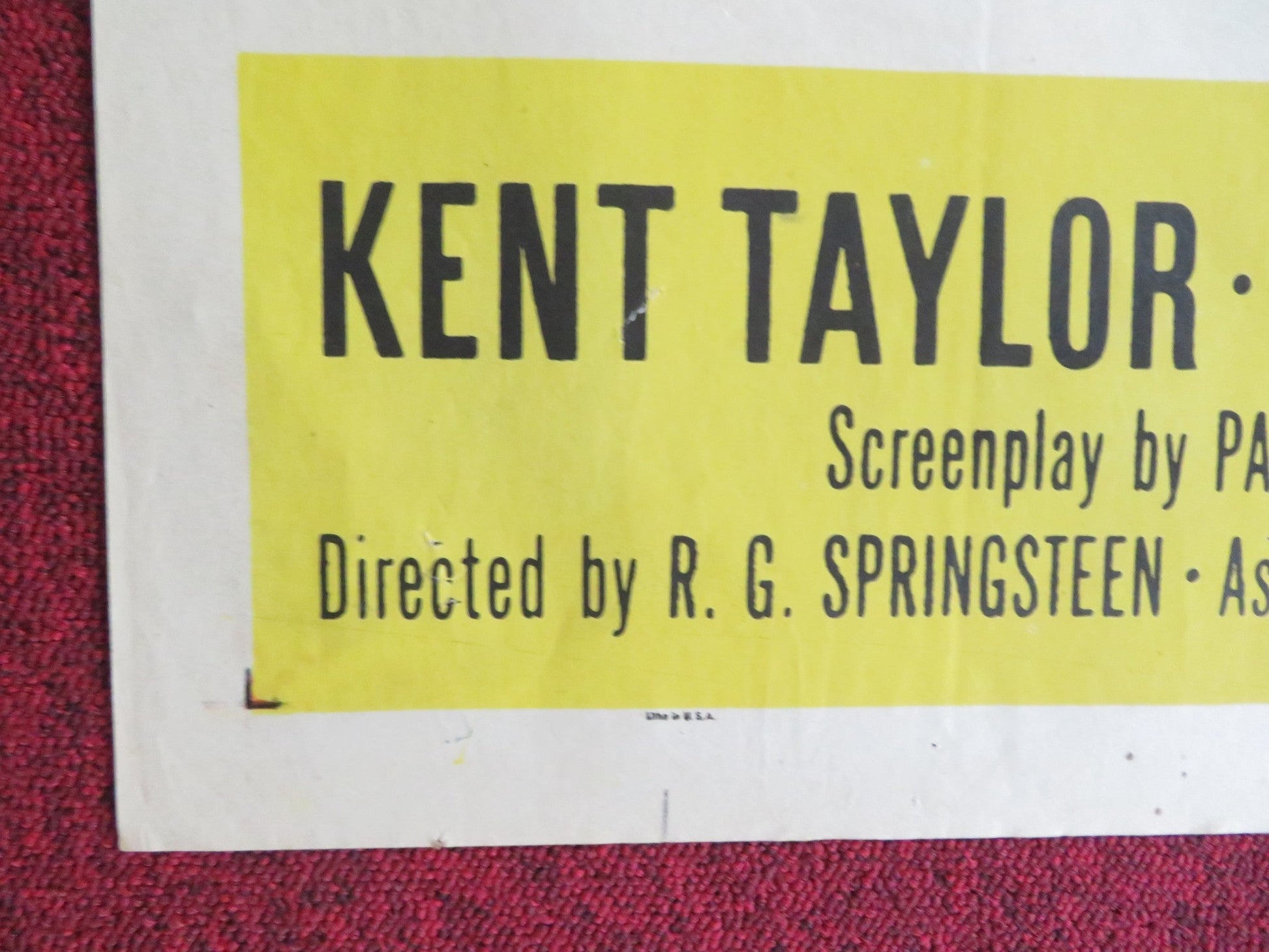 TRACK THE MAN DOWN FOLDED US ONE SHEET POSTER KENT TAYLOR PETULA CLARK 1955 Rendezvous Cinema Movie posters