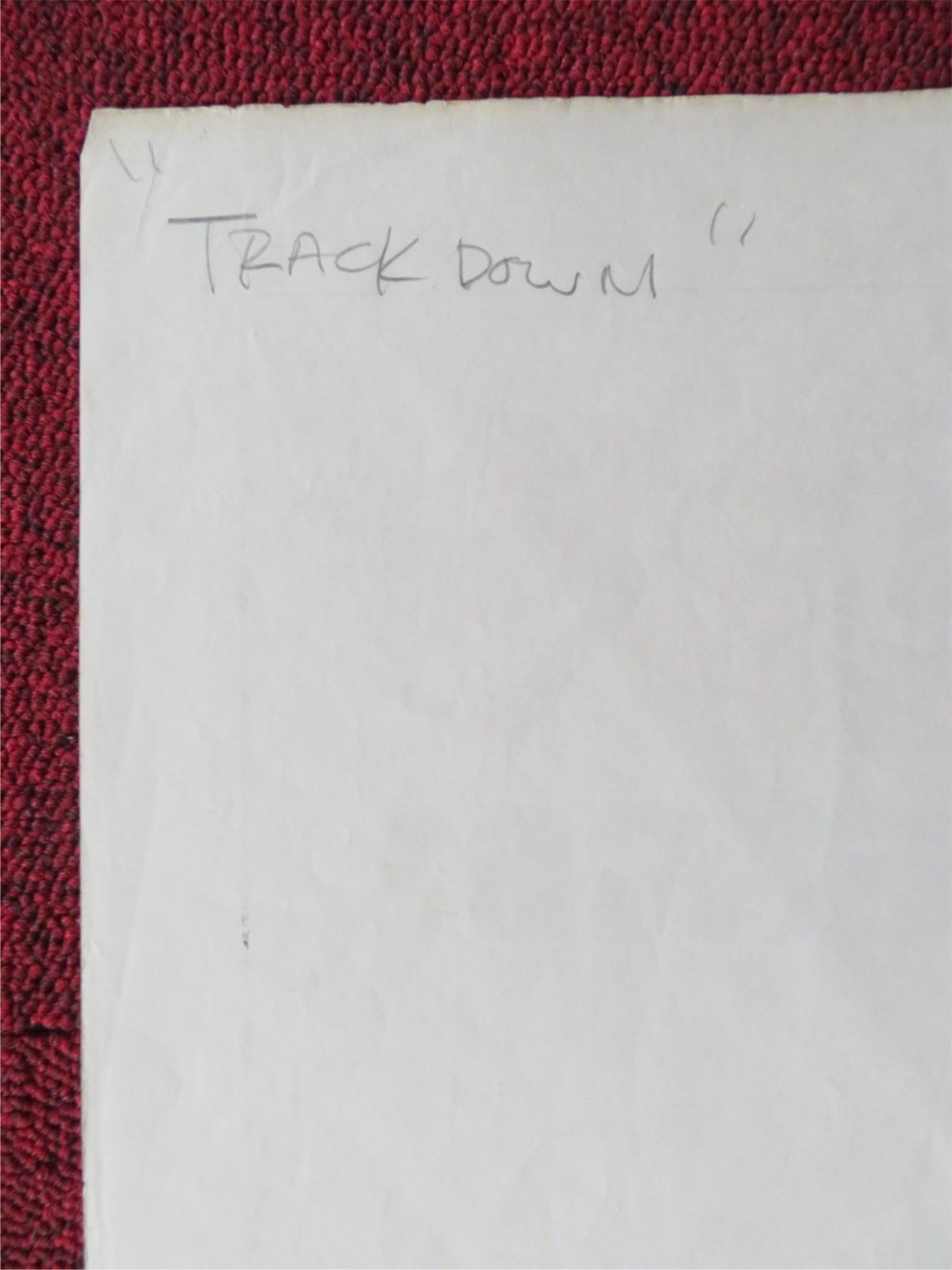 TRACKDOWN FOLDED US ONE SHEET POSTER JAMES MITCHUM KAREN LAMM 1981 Rendezvous Cinema Movie posters