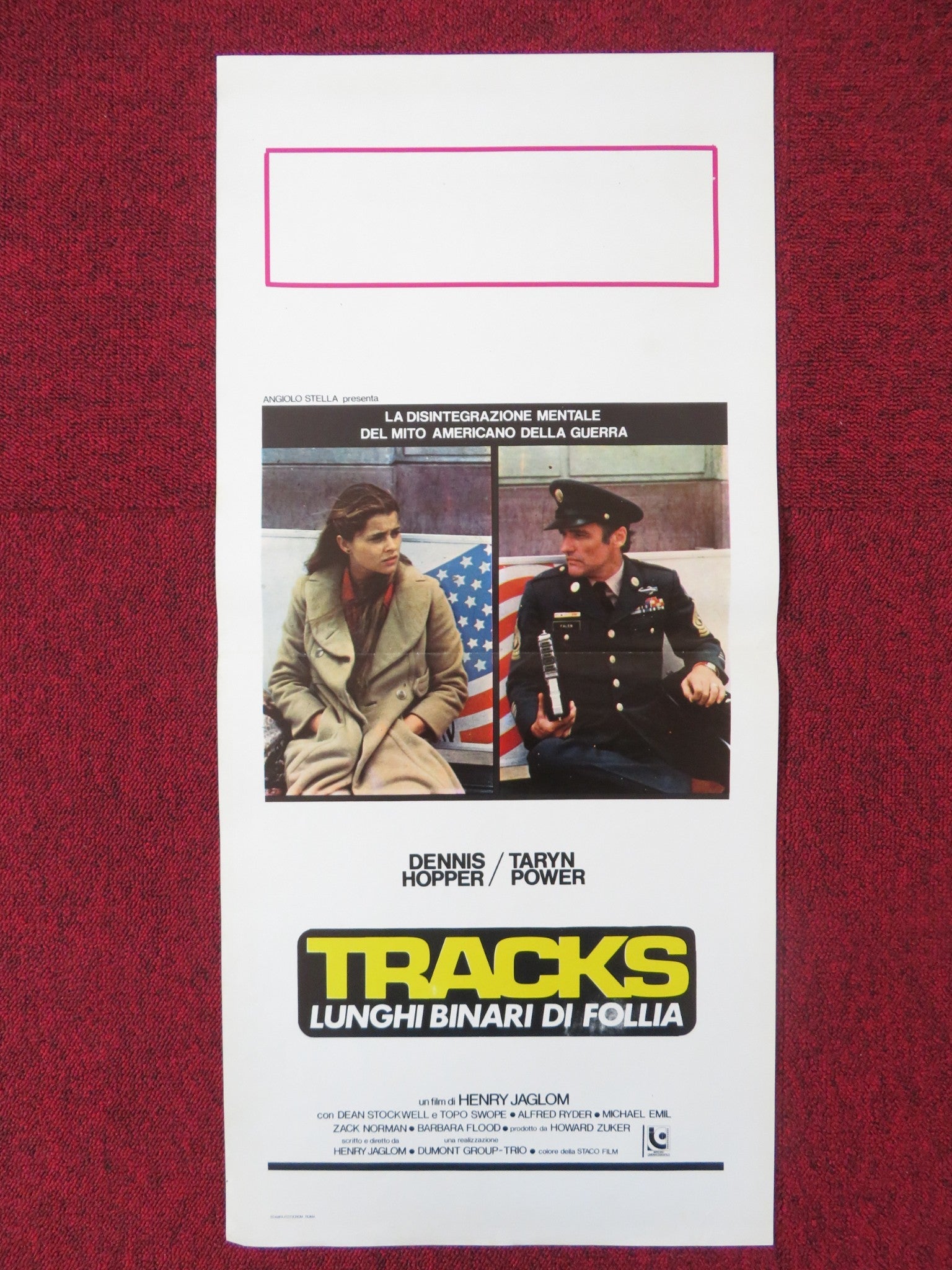 TRACKS ITALIAN LOCANDINA POSTER DENNIS HOPPER TARYN POWER 1976 Rendezvous Cinema Movie posters