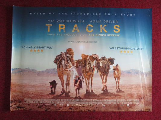 TRACKS UK QUAD (30"x 40") ROLLED POSTER ADAM DRIVER MIA WASIKOWSKA 2013 Rendezvous Cinema Movie posters