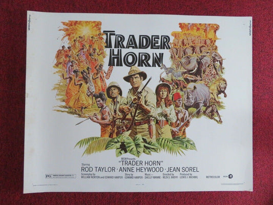 TRADER HORN US HALF SHEET (22"x 28") POSTER ROD TAYLOR ANNE HEYWOOD 1973 Movie posters
