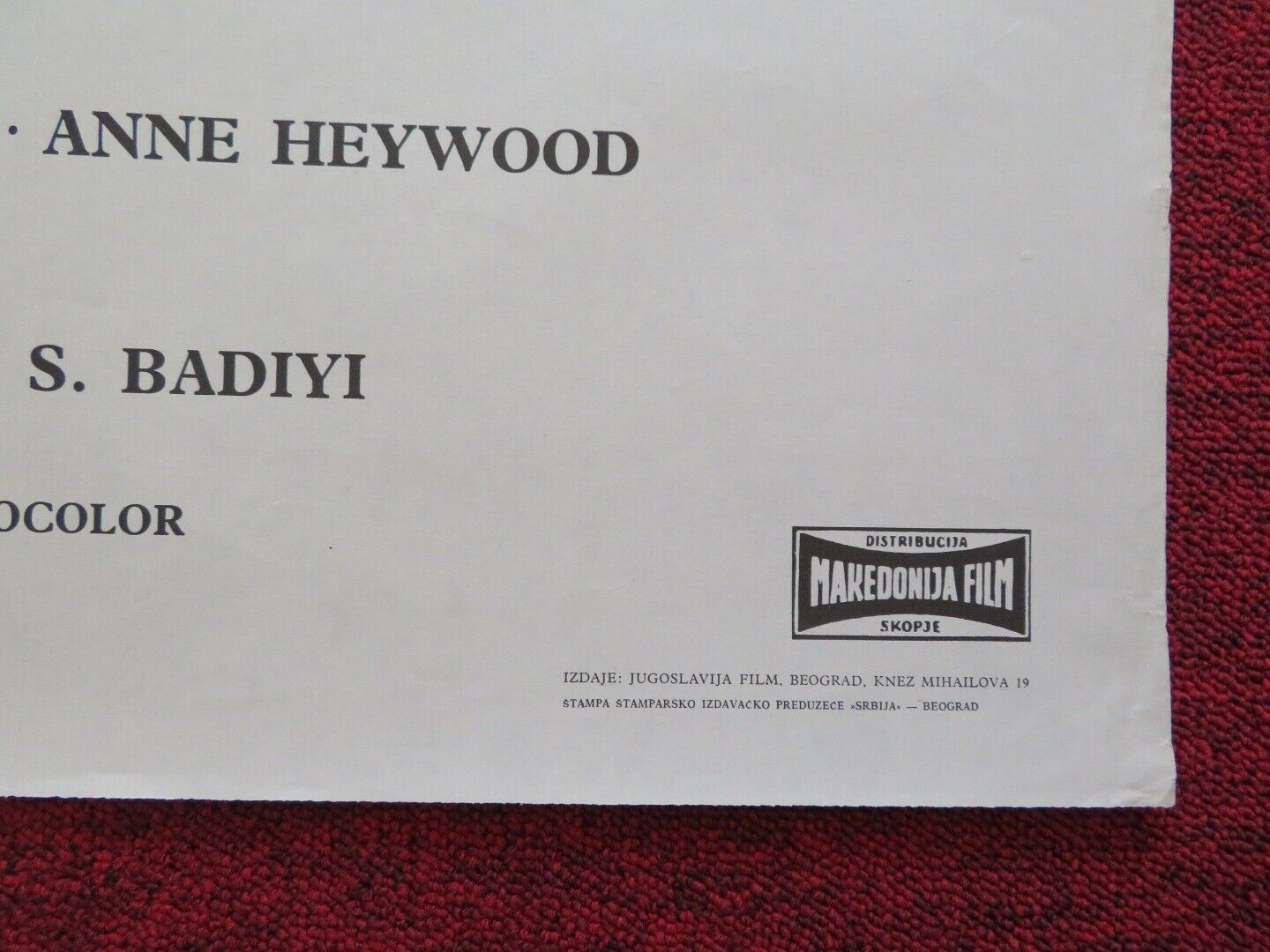 TRADER HORN YUGOSLAVIAN (20"x 27.5") POSTER ROD TAYLOR 1973 Movie posters