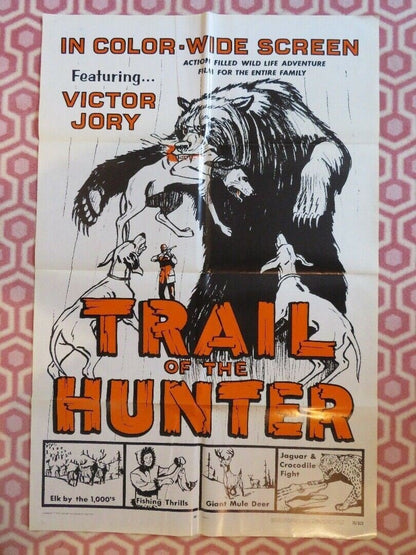 TRAIL OF THE HUNTER ONE SHEET POSTER VICTOR JORY BIG GAME HUNTING FILM 1970 - Rendezvous Cinema