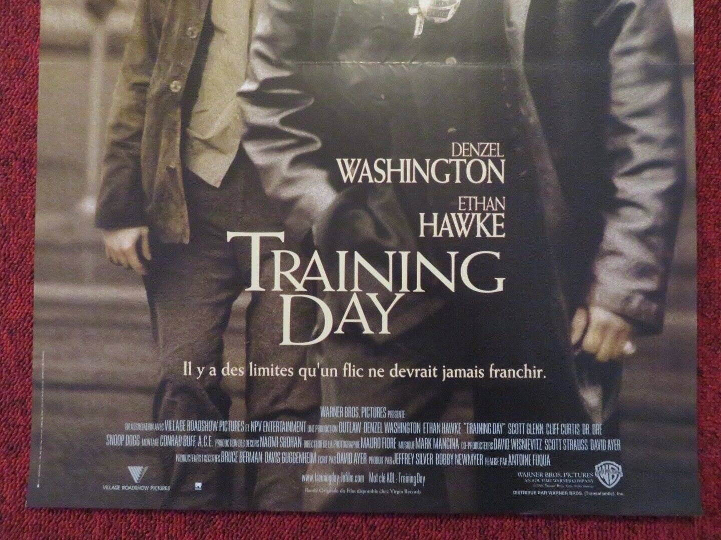TRAINING DAY FRENCH (15"x 21") POSTER DENZEL WASHINGTON ETHAN HAWKE 2001 Movie posters