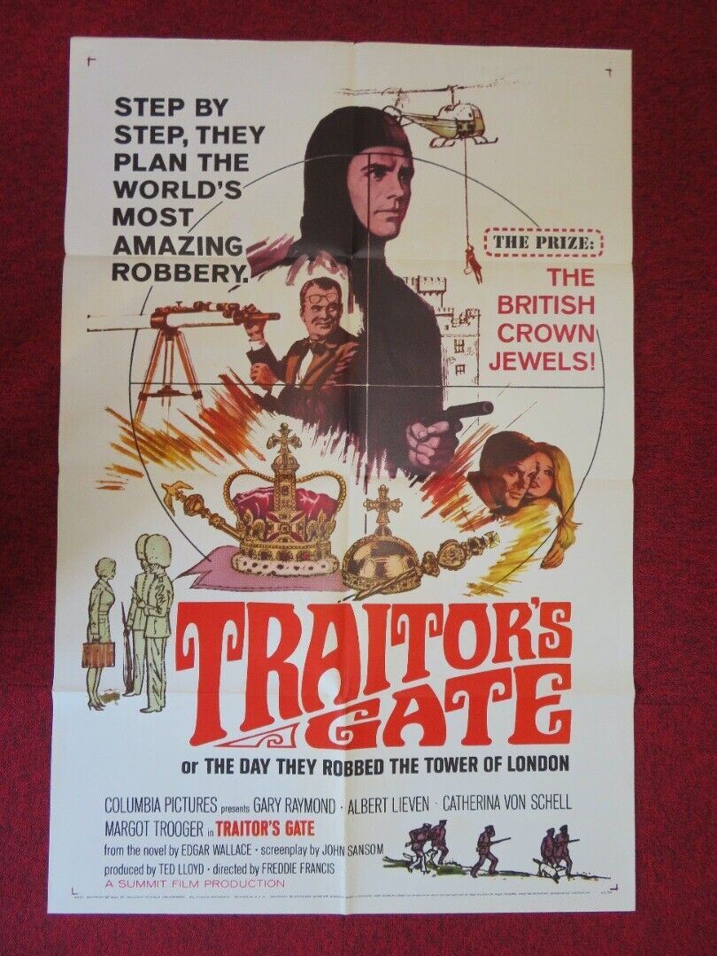 TRAITOR'S GATE FOLDED US ONE SHEET POSTER GARY RAYMOND ALBERT LIEVEN 1966 Movie posters
