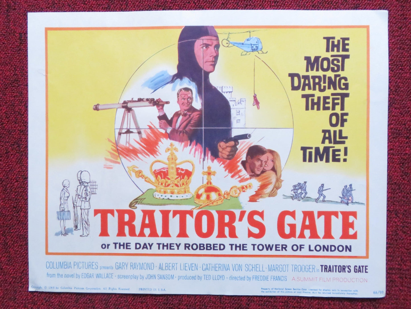 TRAITOR'S GATE US LOBBY CARD FULL SET GARY RAYMOND ALBERT LIEVEN 1965 Rendezvous Cinema Movie posters