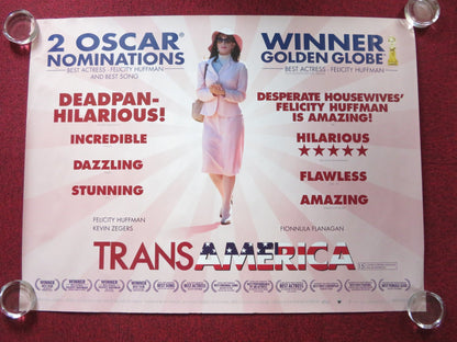 TRANSAMERICA - A UK QUAD (30"x 40") ROLLED POSTER ANDREA JAMES F. HUFFMAN 2005 Rendezvous Cinema Movie posters