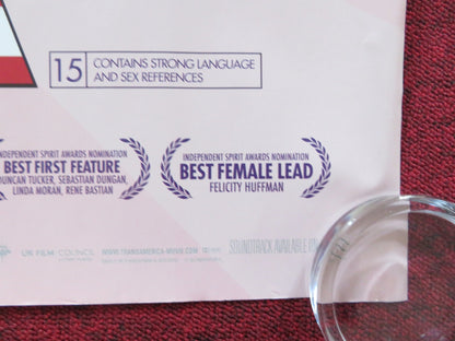 TRANSAMERICA - A UK QUAD (30"x 40") ROLLED POSTER ANDREA JAMES F. HUFFMAN 2005 Rendezvous Cinema Movie posters