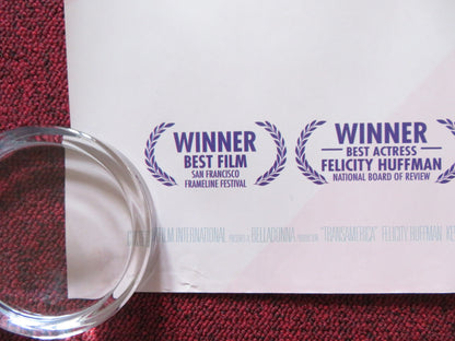 TRANSAMERICA - A UK QUAD (30"x 40") ROLLED POSTER ANDREA JAMES F. HUFFMAN 2005 Rendezvous Cinema Movie posters