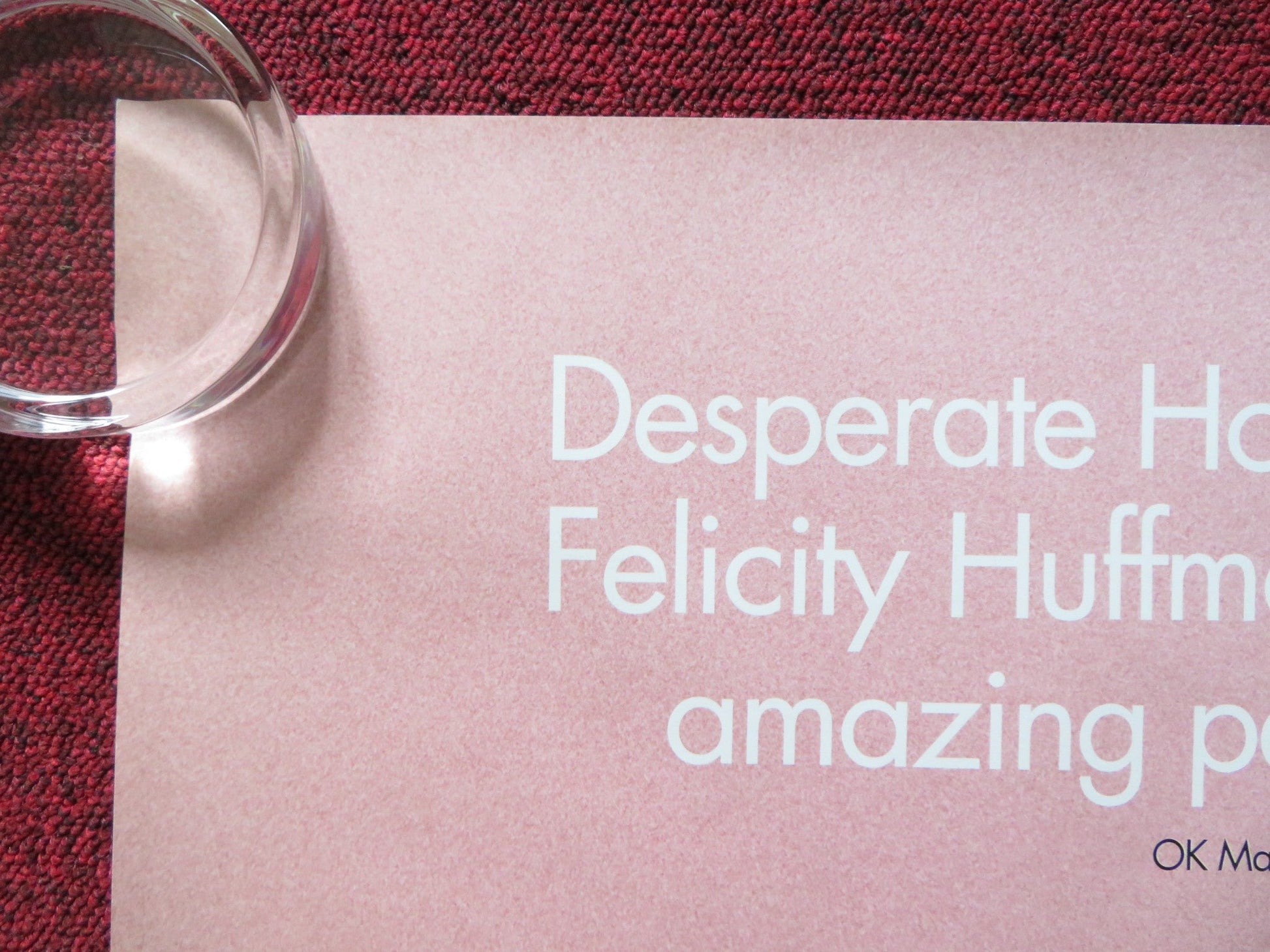 TRANSAMERICA - B UK QUAD (30"x 40") ROLLED POSTER ANDREA JAMES 2005 Rendezvous Cinema Movie posters