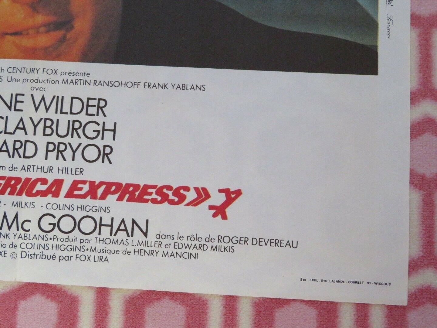 TRANSAMERICA EXPRESS / Silver Streak FRENCH MOYENNE POSTER 1976 WILDER PRYOR Movie posters