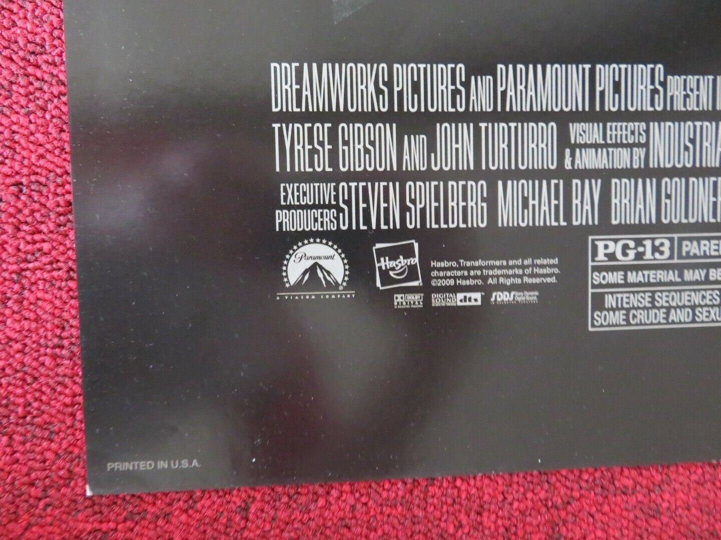 TRANSFORMERS REVENGE OF THE FALLEN FOLDED US ONE SHEET POSTER SHIA LABEOUF 2009 - Rendezvous Cinema