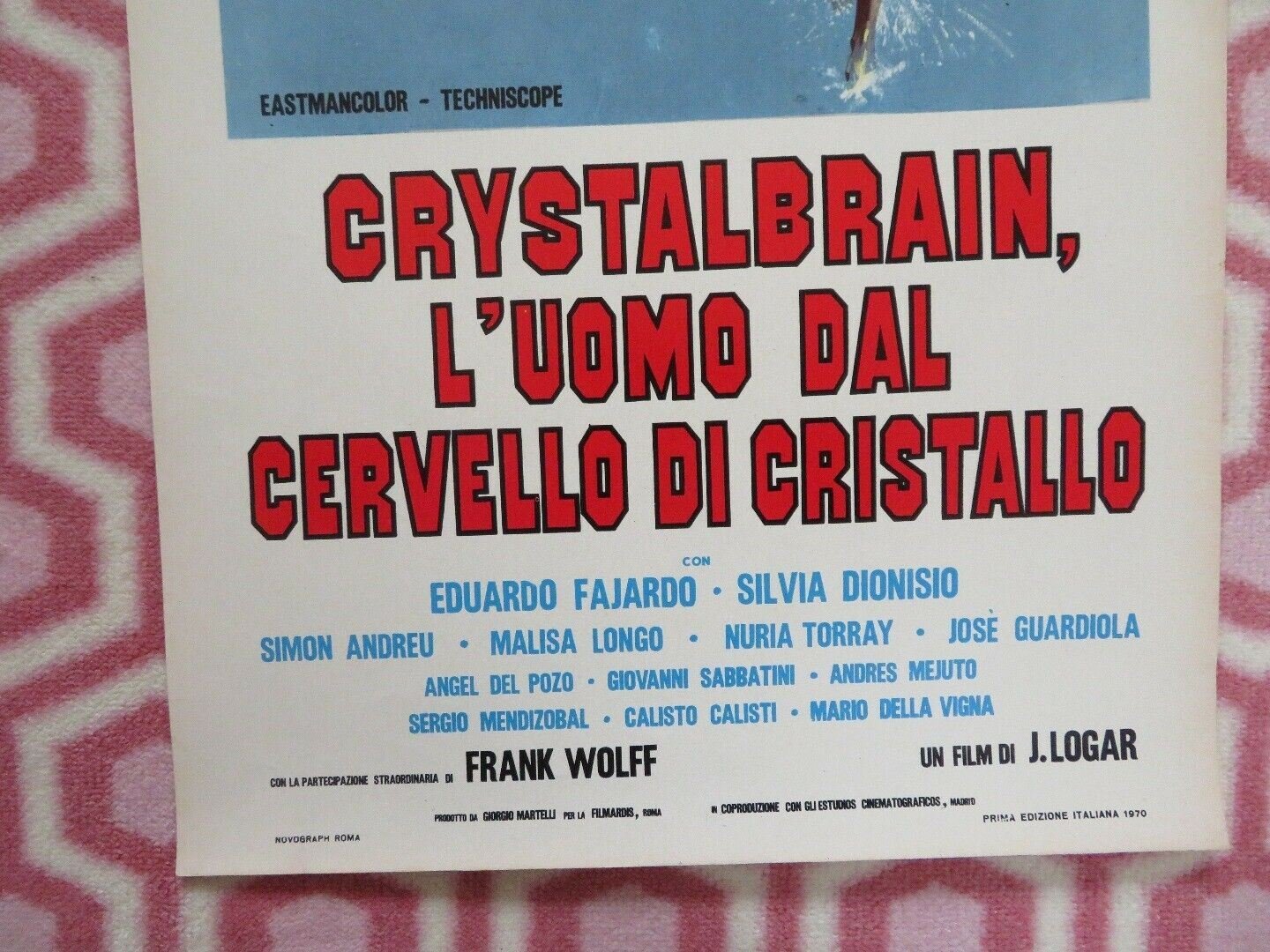Transplant of a Brain ITALIAN LOCANDINA (27.5"x 13") POSTER EDUARDO FAJARDO 1970 Movie posters