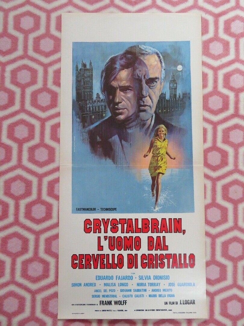 Transplant of a Brain ITALIAN LOCANDINA (27.5"x 13") POSTER EDUARDO FAJARDO 1970 Movie posters