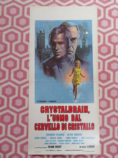 Transplant of a Brain ITALIAN LOCANDINA (27.5"x 13") POSTER EDUARDO FAJARDO 1970 Movie posters